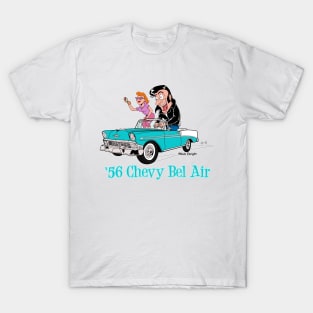 1956 Chevy Bel Air Cartoon T-Shirt